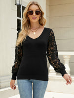 Lace Sleeve Sweater