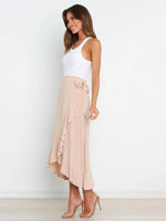 Ruffle Solid Color Skirt