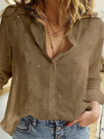 Loose Long Sleeve Linen Shirt