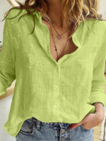 Loose Long Sleeve Linen Shirt