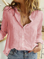 Loose Long Sleeve Linen Shirt
