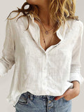 Loose Long Sleeve Linen Shirt