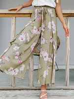 High waisted wide leg pants