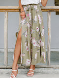 High waisted wide leg pants