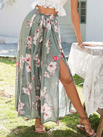 High waisted wide leg pants
