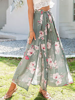 High waisted wide leg pants