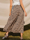 High waisted wide leg pants