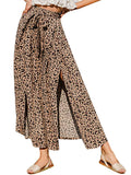High waisted wide leg pants