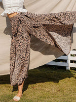 High waisted wide leg pants