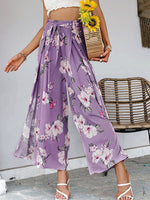 High waisted wide leg pants