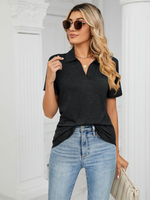 Solid Color Polo Top