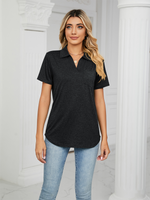 Solid Color Polo Top