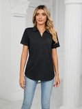 Solid Color Polo Top