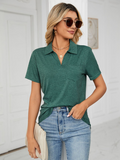 Solid Color Polo Top