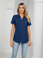Solid Color Polo Top