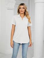 Solid Color Polo Top