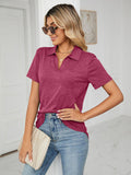 Solid Color Polo Top